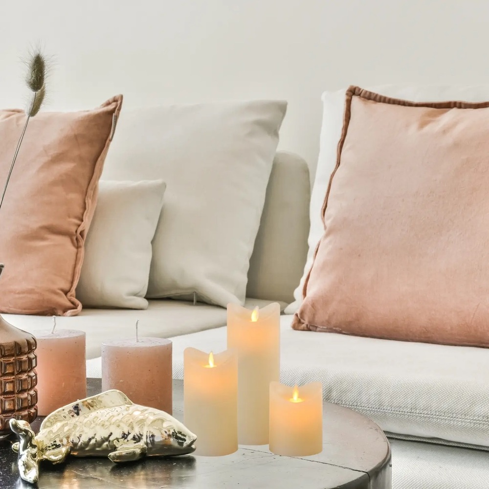 LED Wax Candles - so Realistic! Battery Op -4 sets of 3 - (12 total)